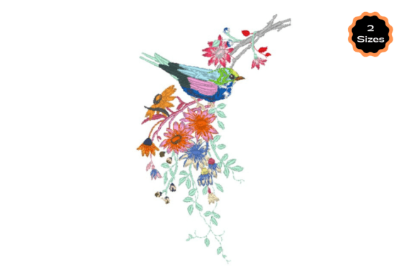 Bird with Flowers