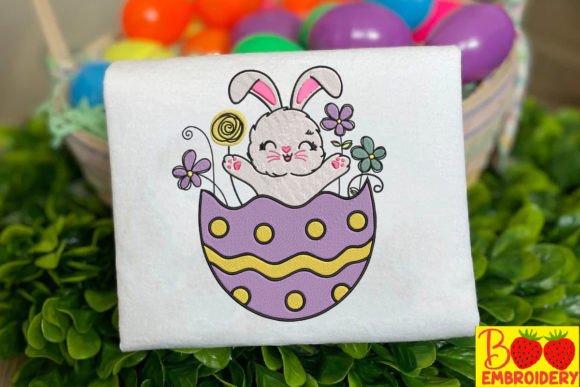 Cute Rabbit and Flowers
