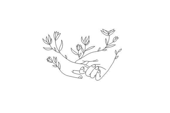 Hands with Flowers