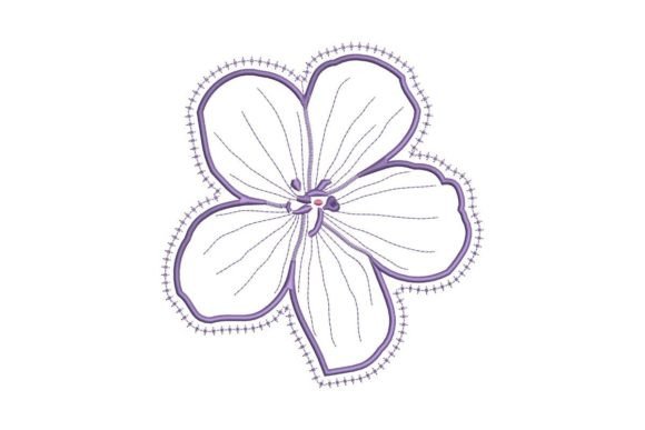 Purple Flower Applique
