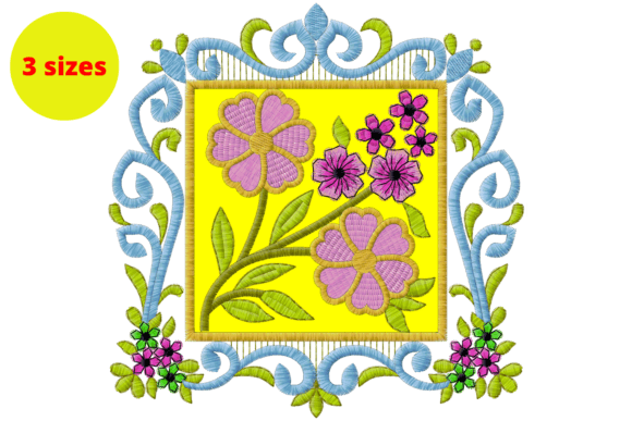 Square Flowers Frame